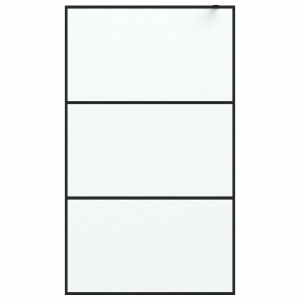 Vidaxl Walk-In Walk Murn 115x195 cm mat esg verre noir