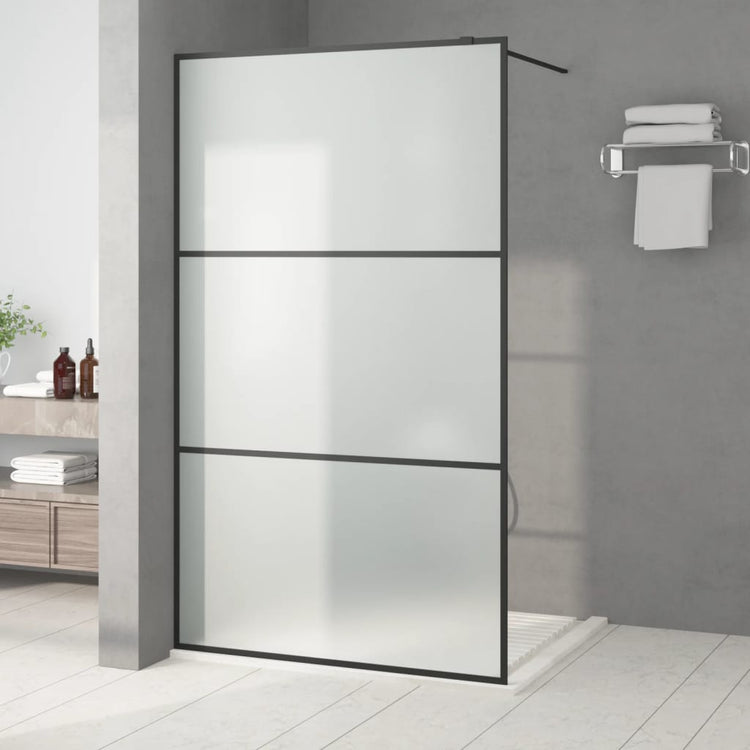 Vidaxl Walk-In Walk Murn 115x195 cm mat esg verre noir
