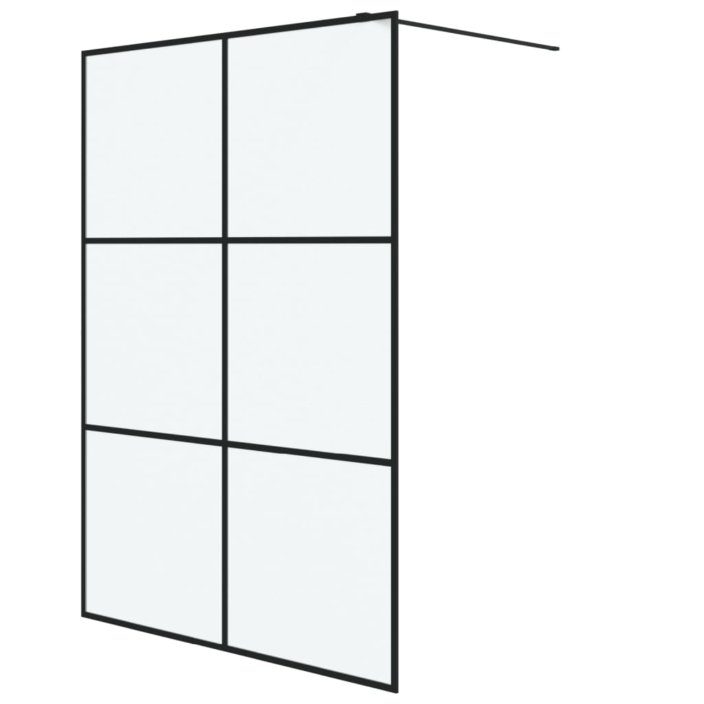 Vidaxl Walk-In Walk Word 140x195 cm mat esg verre noir