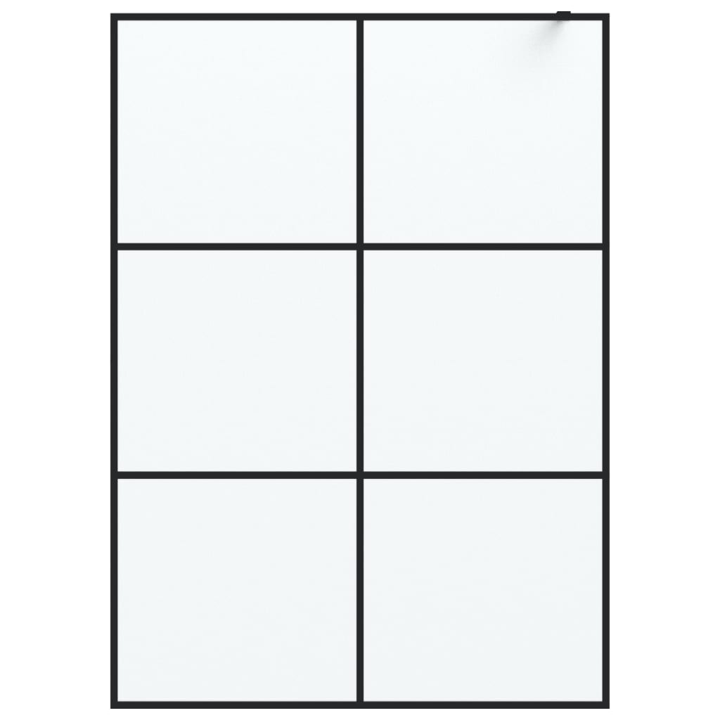 Vidaxl Walk-In Walk Word 140x195 cm mat esg verre noir