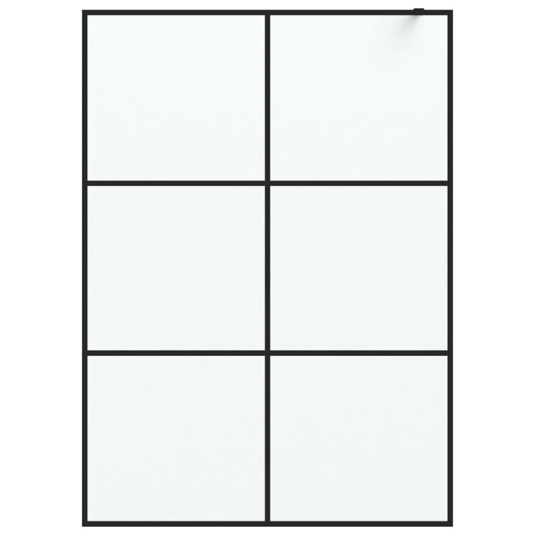 Vidaxl Walk-In Walk Word 140x195 cm mat esg verre noir