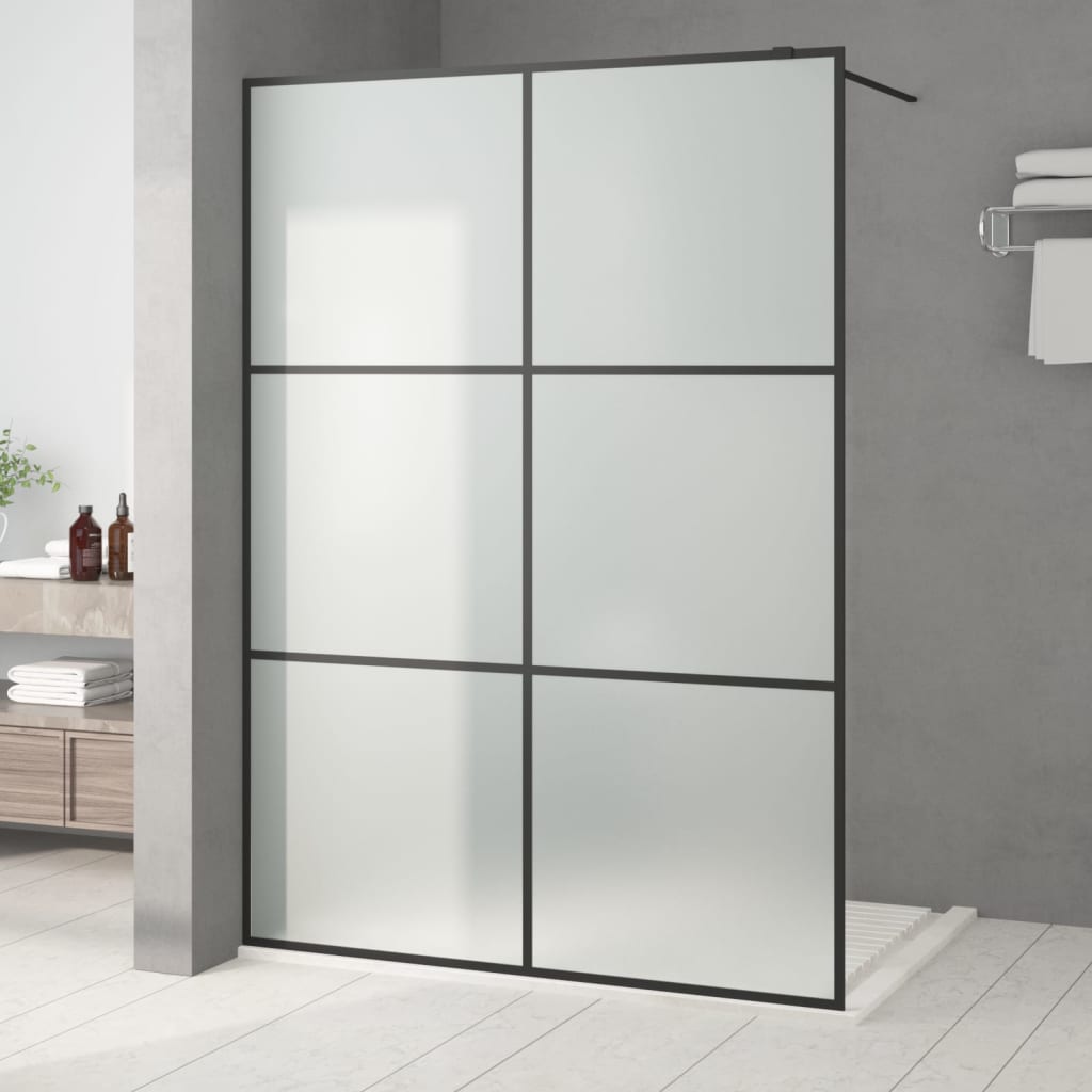 Vidaxl Walk-In Walk Word 140x195 cm mat esg verre noir