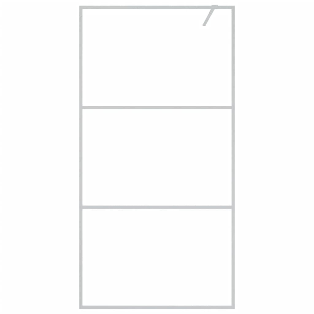 Vidaxl Walk-In Walking Wall 100x195 cm transparent ESG en verre argent coloré