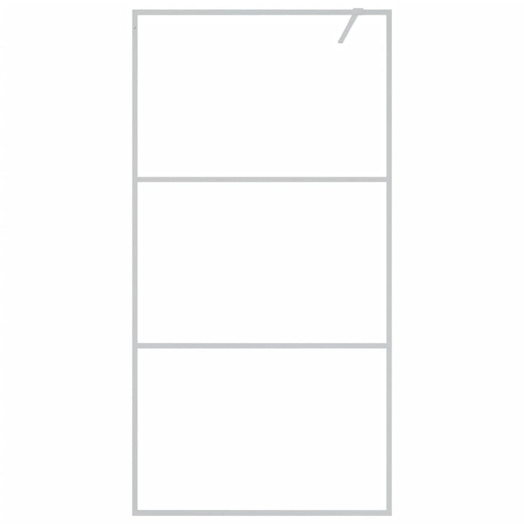 Vidaxl Walk-In Walking Wall 100x195 cm transparent ESG en verre argent coloré