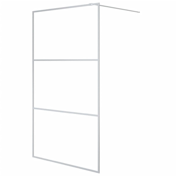 Vidaxl Walk-In Walking Murn 115x195 cm Transparent ESG Glass Silver Colored