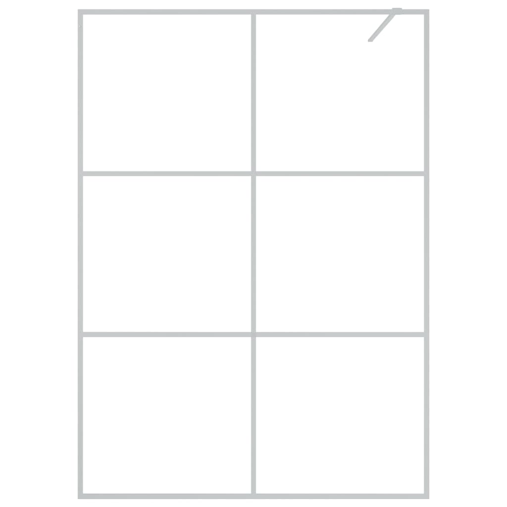 Vidaxl Walk-In Walk Mury 140x195 cm Transparent ESG Glass Silver Colored