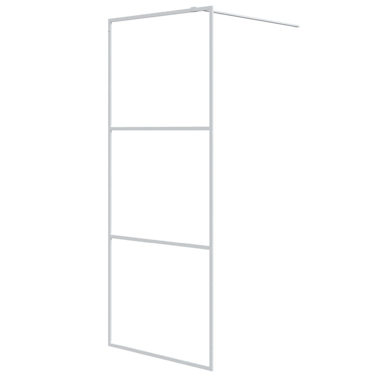 Vidaxl Walk-In Walking Mur 80x195 cm Transparent ESG Glass White