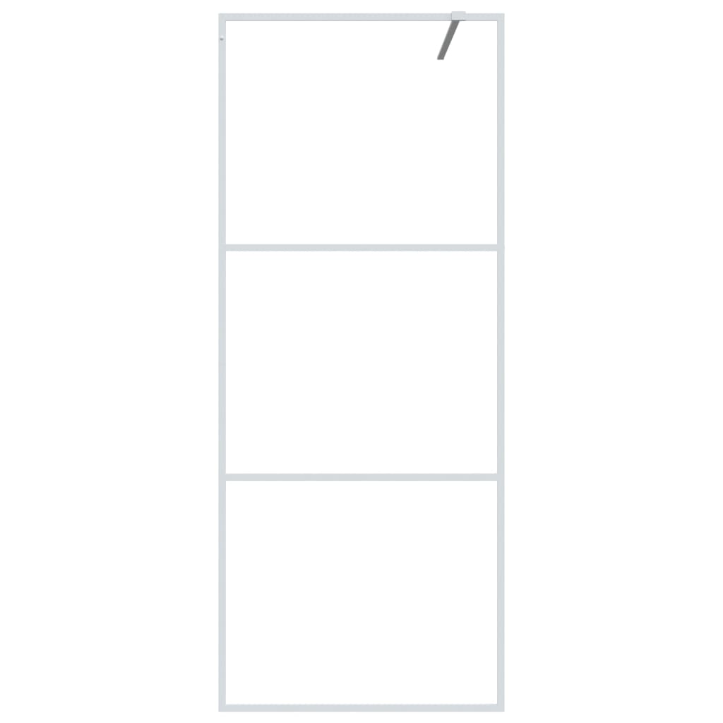 Vidaxl Walk-In Walking Mur 80x195 cm Transparent ESG Glass White