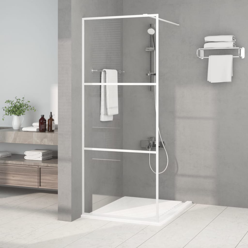 Vidaxl Walk-In Walking Mur 80x195 cm Transparent ESG Glass White