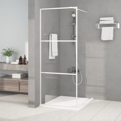 Vidaxl Walk-In Walking Mur 80x195 cm Transparent ESG Glass White