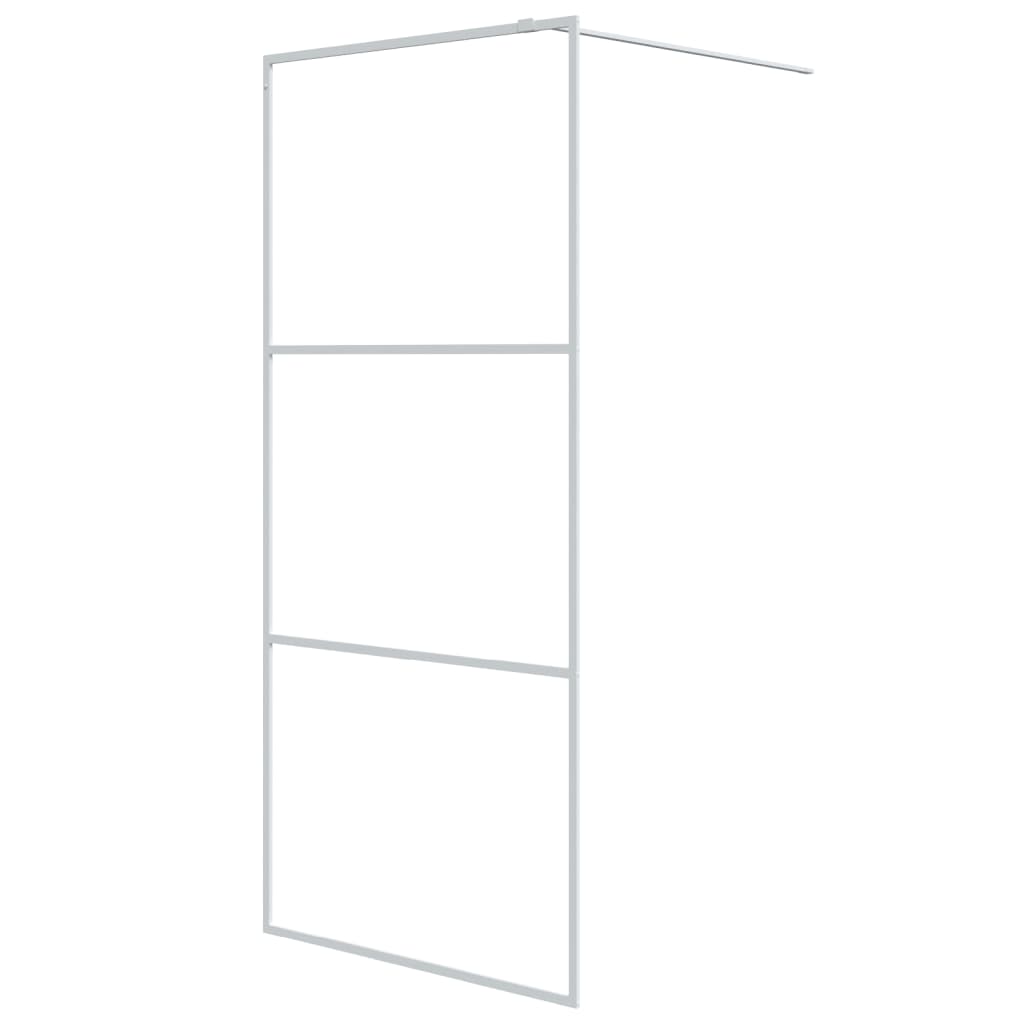 Vidaxl Walk-In Walk Murn 90x195 cm Transparent ESG Glass White