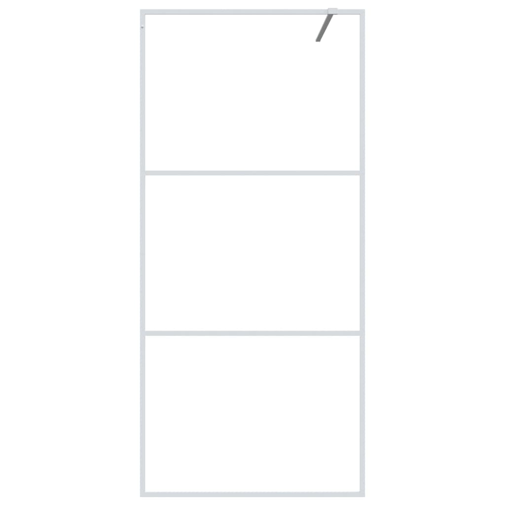 Vidaxl Walk-In Walk Murn 90x195 cm Transparent ESG Glass White