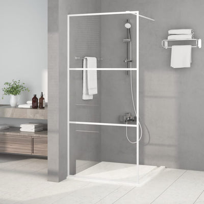 Vidaxl Walk-In Walk Murn 90x195 cm Transparent ESG Glass White