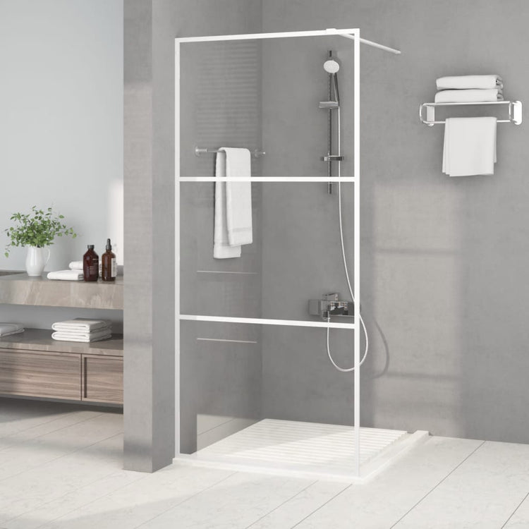 Vidaxl Walk-In Walk Murn 90x195 cm Transparent ESG Glass White