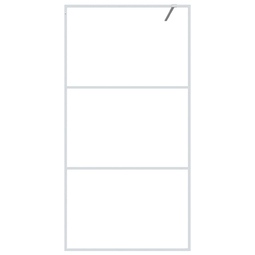 Vidaxl Walk-In Walk Murn 100x195 cm Transparent ESG Glass White
