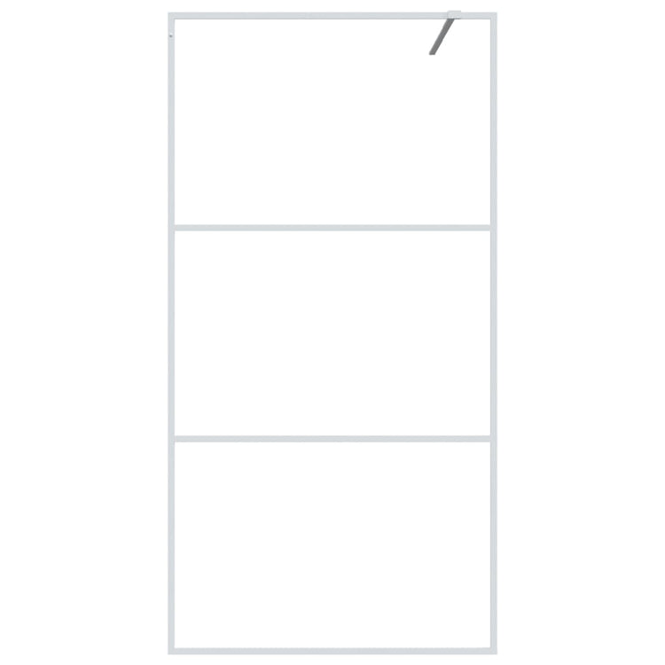 Vidaxl Walk-In Walk Murn 100x195 cm Transparent ESG Glass White