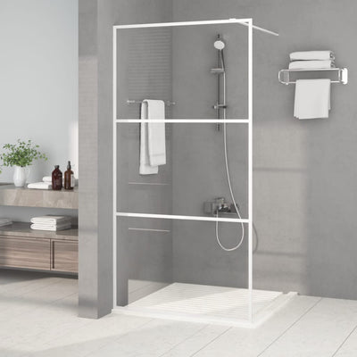 Vidaxl Walk-In Walk Murn 100x195 cm Transparent ESG Glass White