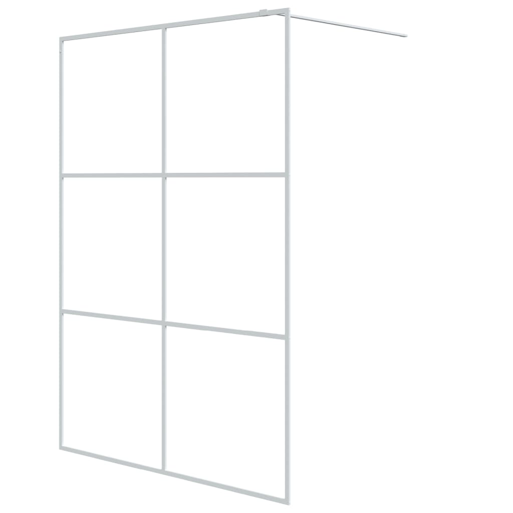 Vidaxl Walk-In Walk Murn 140x195 cm Transparent ESG Glass White