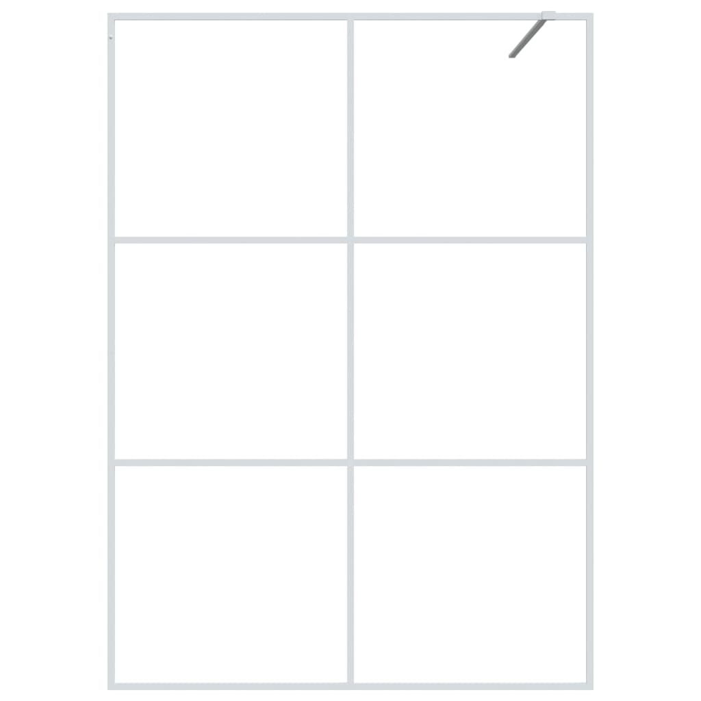 Vidaxl Walk-In Walk Murn 140x195 cm Transparent ESG Glass White