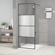 Vidaxl Walk-In Walking Mur 80x195 cm Halfmat Esg Verre noir