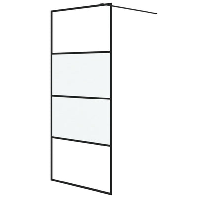 Vidaxl Walk-In Walk-In Walk 90x195 cm Half-Mat Esg Verre noir