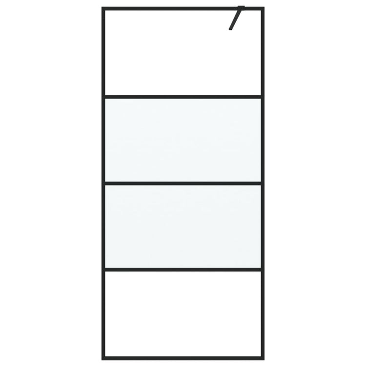 Vidaxl Walk-In Walk-In Walk 90x195 cm Half-Mat Esg Verre noir