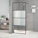 Vidaxl Walk-In Walk-In Walk 90x195 cm Half-Mat Esg Verre noir