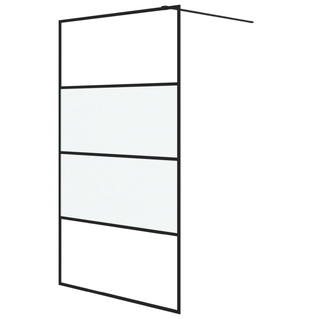 Vidaxl Walk-In Walking Walk 115x195 cm Halfmat Esg-glas noir