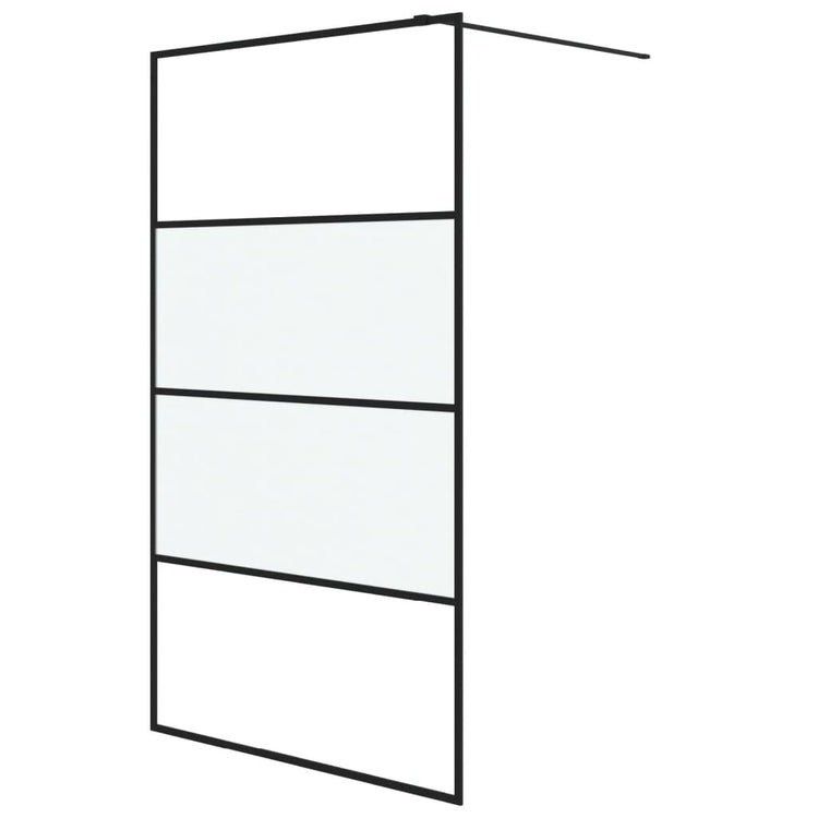 Vidaxl Walk-In Walking Walk 115x195 cm Halfmat Esg-glas noir