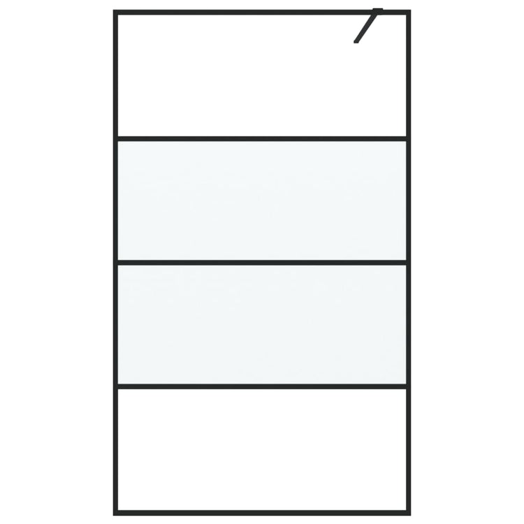 Vidaxl Walk-In Walking Walk 115x195 cm Halfmat Esg-glas noir