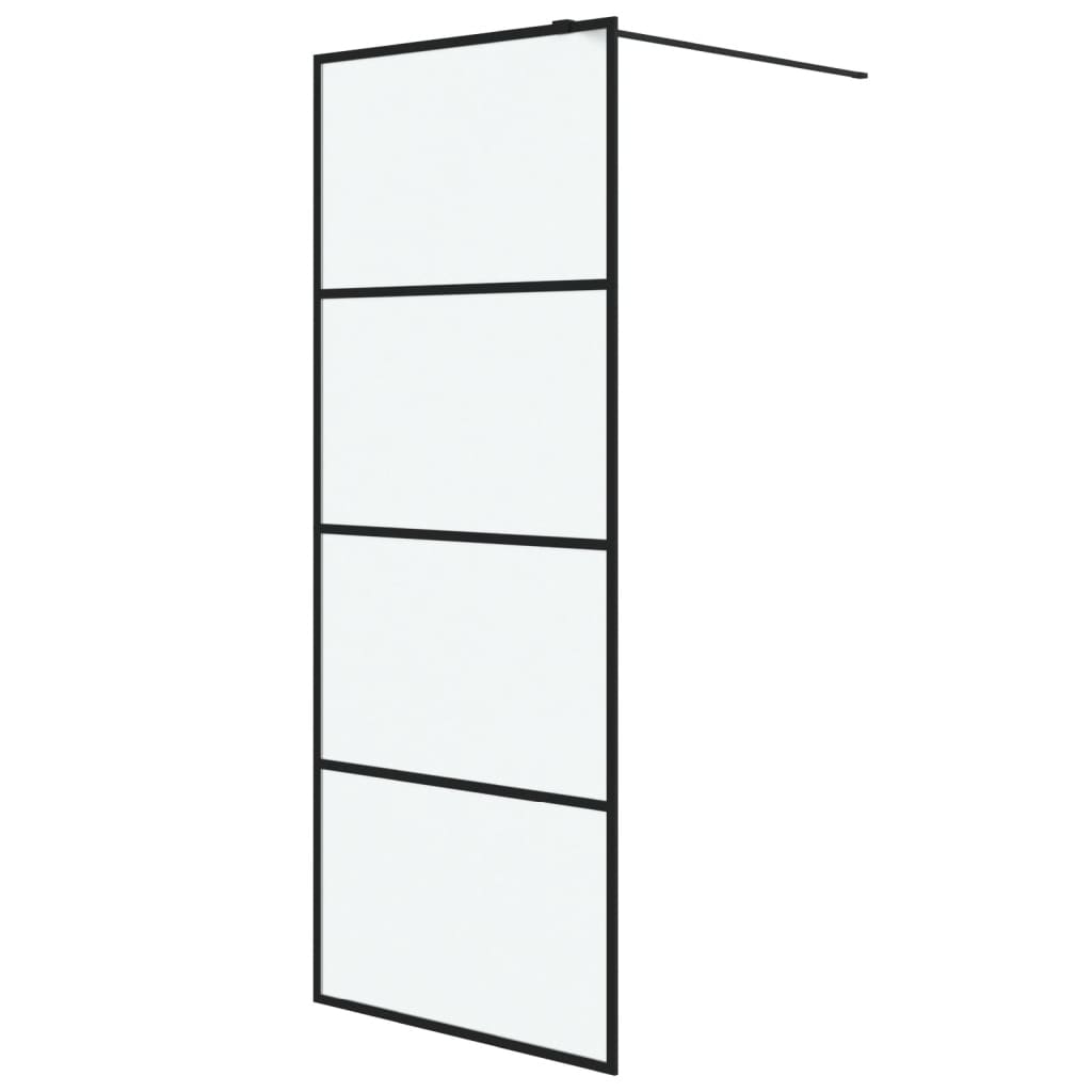 Vidaxl Walk-In Walk Murn 80x195 cm Mat Esg Verre noir