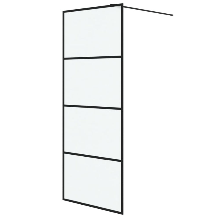 Vidaxl Walk-In Walk Murn 80x195 cm Mat Esg Verre noir