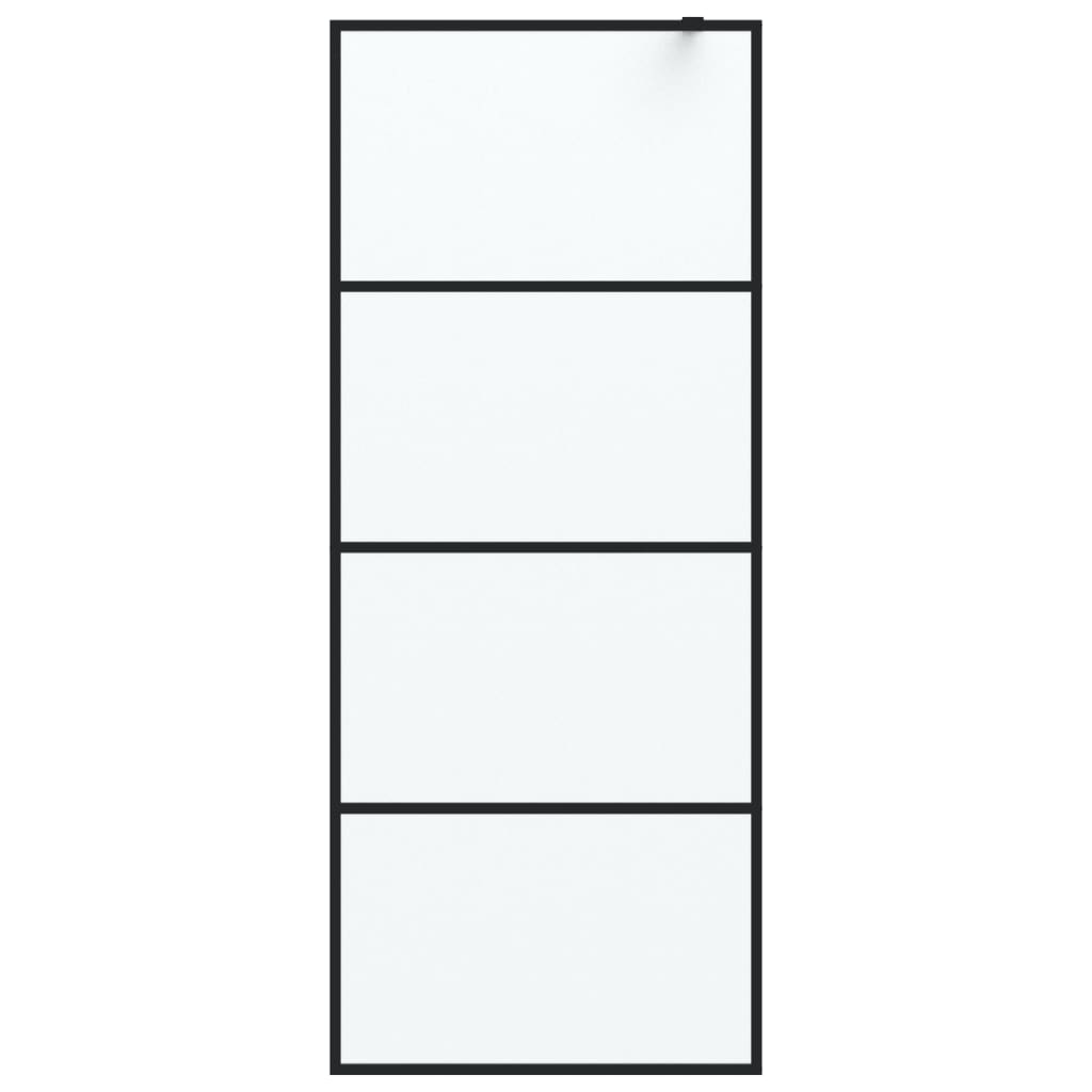 Vidaxl Walk-In Walk Murn 80x195 cm Mat Esg Verre noir