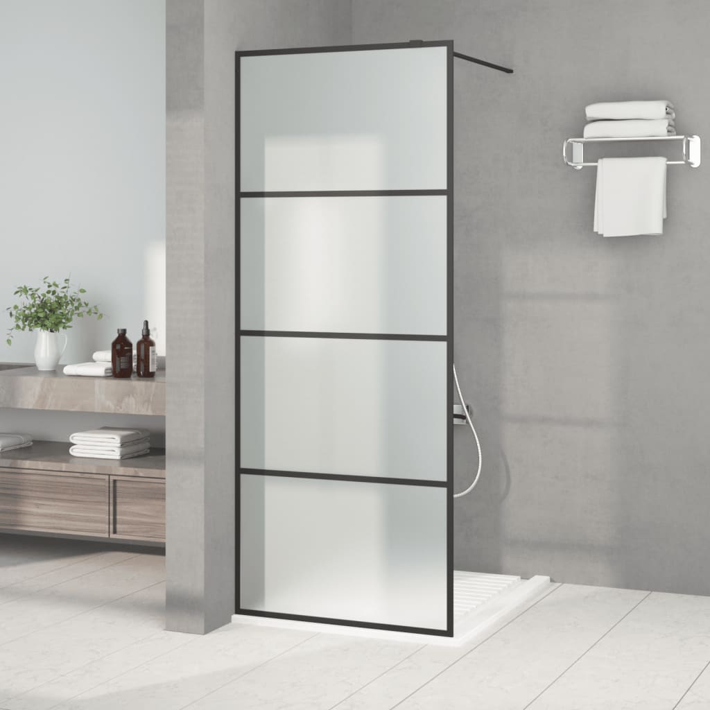 Vidaxl Walk-In Walk Murn 80x195 cm Mat Esg Verre noir