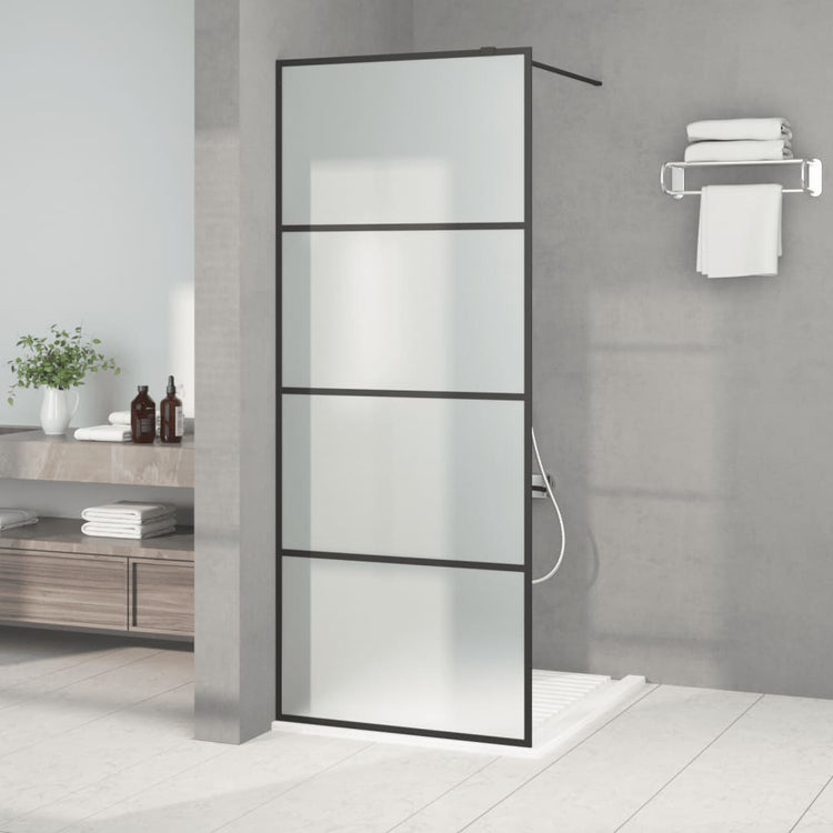 Vidaxl Walk-In Walk Murn 80x195 cm Mat Esg Verre noir