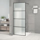 Vidaxl Walk-In Walk Murn 80x195 cm Mat Esg Verre noir