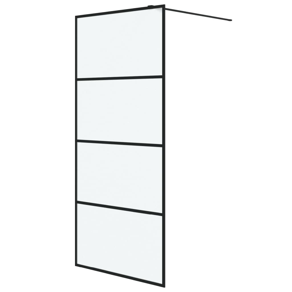 Vidaxl Walk-In Walk Murn 90x195 cm mat esg verre noir