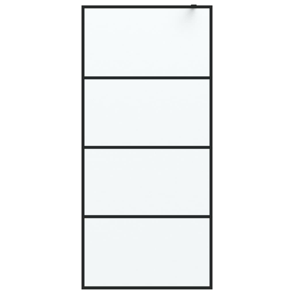 Vidaxl Walk-In Walk Murn 90x195 cm mat esg verre noir