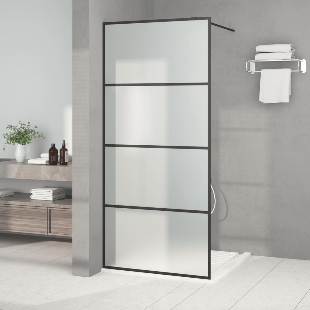 Vidaxl Walk-In Walk Murn 90x195 cm mat esg verre noir