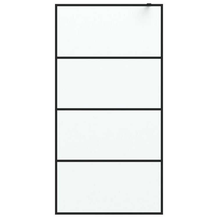 Vidaxl Walk-In Walk Murn 100x195 cm Matte Esg Verre noir