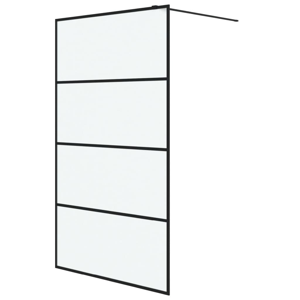 Vidaxl Walk-In Walk Murn 115x195 cm mat esg verre noir