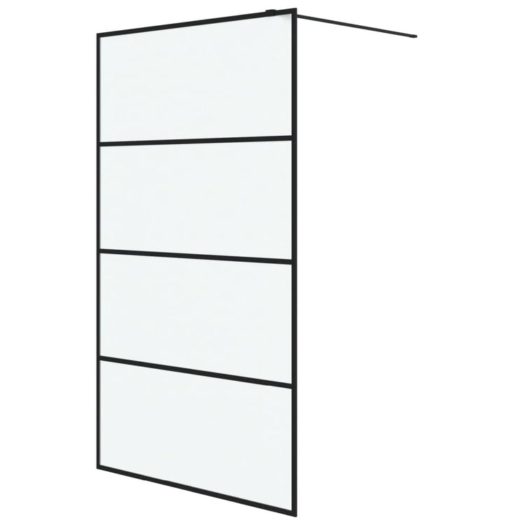 Vidaxl Walk-In Walk Murn 115x195 cm mat esg verre noir