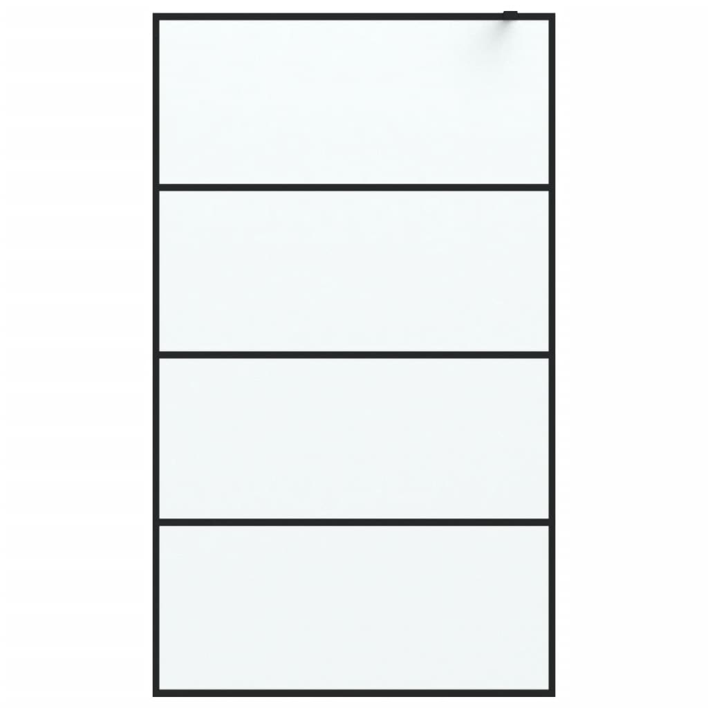 Vidaxl Walk-In Walk Murn 115x195 cm mat esg verre noir
