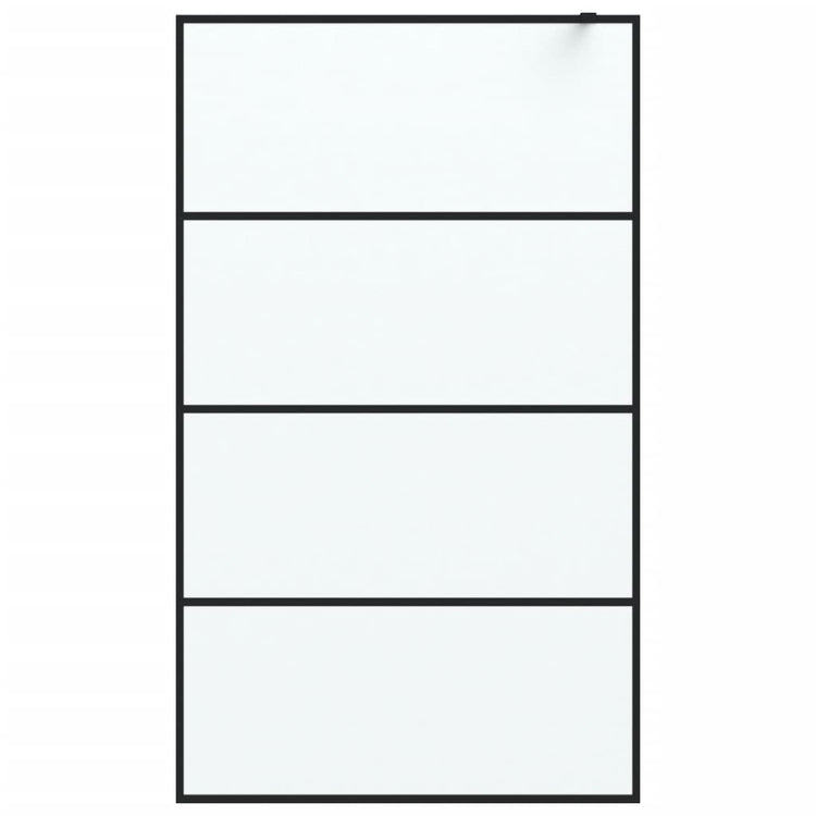 Vidaxl Walk-In Walk Murn 115x195 cm mat esg verre noir