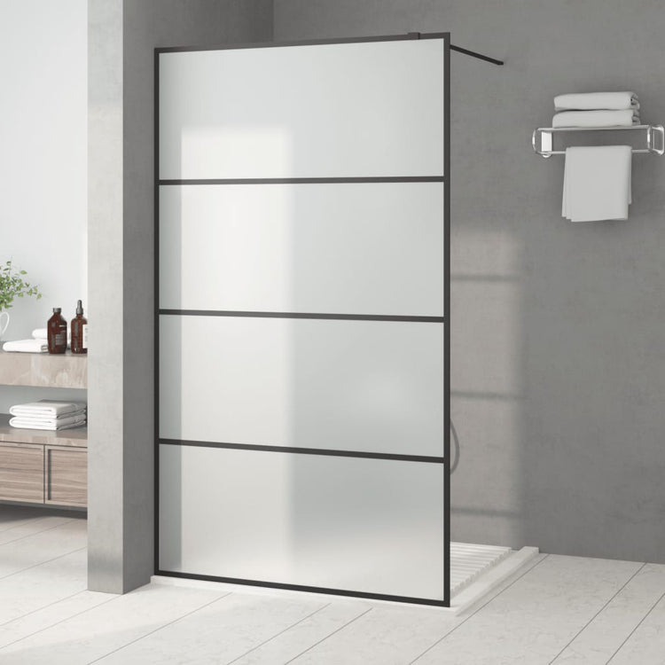 Vidaxl Walk-In Walk Murn 115x195 cm mat esg verre noir