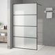 Vidaxl Walk-In Walk Murn 115x195 cm mat esg verre noir