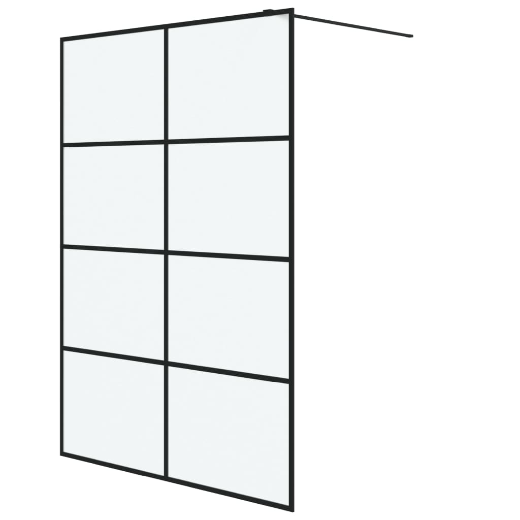 Vidaxl Walk-In Walk Word 140x195 cm mat esg verre noir
