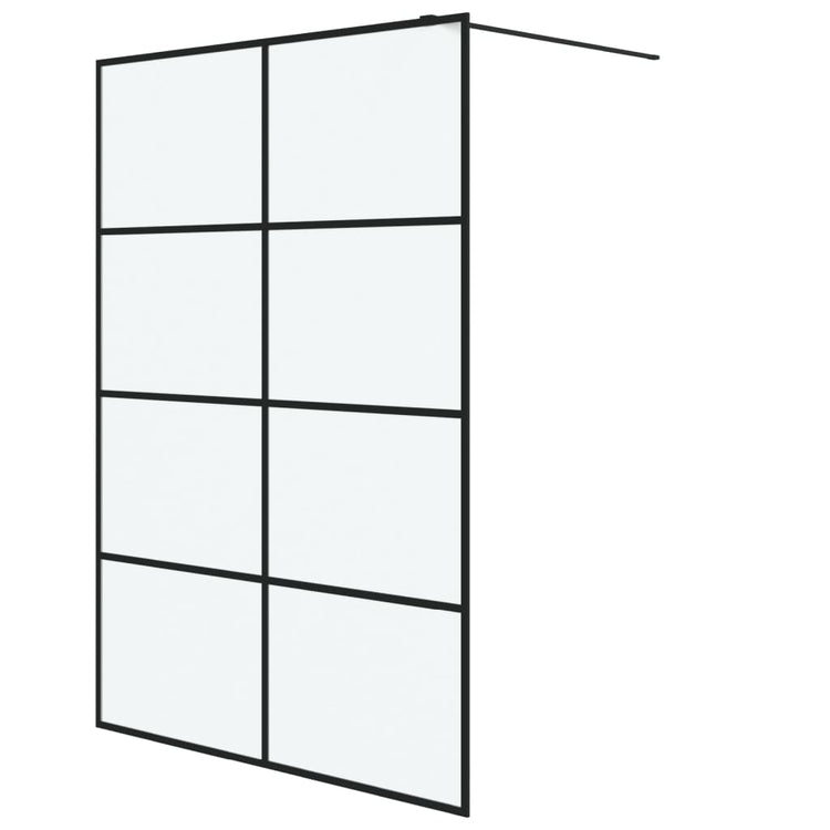 Vidaxl Walk-In Walk Word 140x195 cm mat esg verre noir