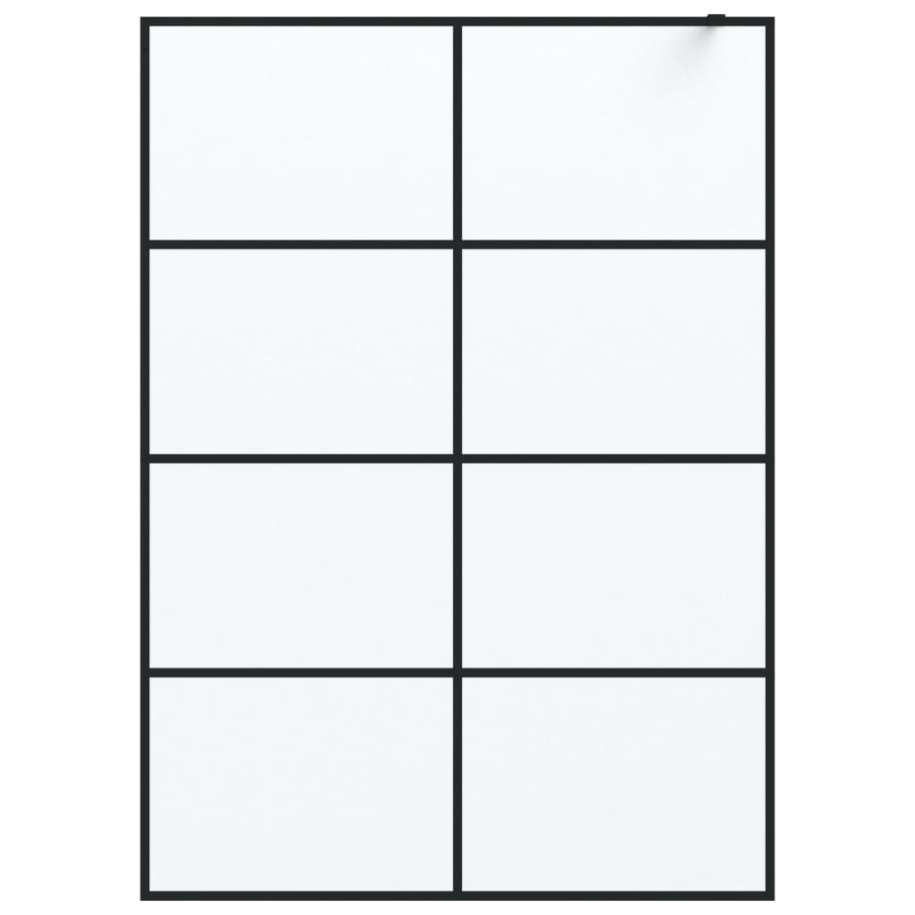 Vidaxl Walk-In Walk Word 140x195 cm mat esg verre noir