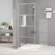 Vidaxl Walk-In Walking Wall 80x195 cm Transparent ESG Glass Silver Colored
